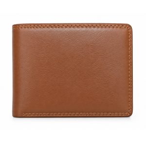 Men’s bi-fold leather wallet